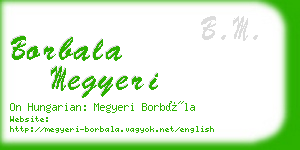 borbala megyeri business card